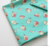 Drink Patterned Fabric made in Korea by Half Yard DTP(Digital Textile Printing) Method