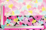 Pastel Unicorn Love Hearts Oxford Fabric made in Japan by the Half Yard