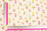 Pastel Unicorn Icecream Cake Oxford Fabric made in Japan by the Half Yard