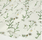 マーガレットデイジーの花柄生地、韓国製花柄生地(半ヤード単位)