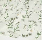 マーガレットデイジーの花柄生地、韓国製花柄生地(半ヤード単位)