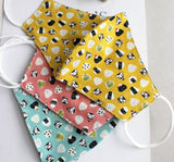 Rice Ball Kimbap Triangle printed Fabric made in Korea by the Half Yard