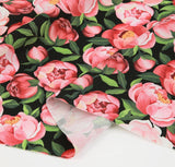 韓国製の牡丹柄生地(半ヤード単位)