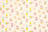 Pastel Unicorn Icecream Cake Oxford Fabric made in Japan by the Half Yard