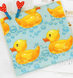 韓国製のゴム製アヒルのバブル柄生地(半ヤード単位)