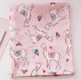 Lama Llama printed Fabric by the Half Yard