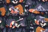 Night Ride Fox Bear Animals Rae Ritchie Fabric by dear Stellar Fabrics by the Half Yard