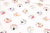 Disney Princess Cinderella Belle Rapunzel Snow White Tiana Ariel Fabric printed in Korea by the Half Yard