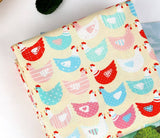 韓国製の雄鶏の鶏の模様の生地 半ヤード デジタル テキスタイル プリント