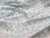 Swimming Otter Patterned Fabric made in Korea by the Half Yard