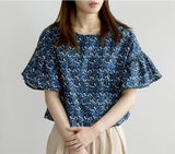 かわいい花柄の韓国製生地(半ヤード)