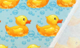 韓国製のゴム製アヒルのバブル柄生地(半ヤード単位)