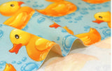 韓国製のゴム製アヒルのバブル柄生地(半ヤード単位)