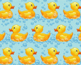 韓国製のゴム製アヒルのバブル柄生地(半ヤード単位)
