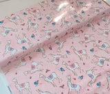 Lama Llama printed Fabric by the Half Yard