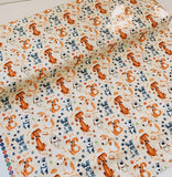 Dog Puppy printed Fabric by the Half Yard