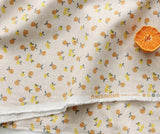 Hanrabong Tangerine patterned Fabric made in Korea by the Half Yard