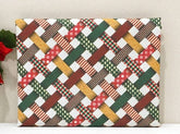 Christmas Ribbon patterned Fabric made in Korea by the Half Yard