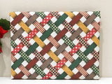 Christmas Ribbon patterned Fabric made in Korea by the Half Yard