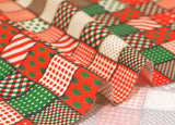 Christmas Check patterned Fabric made in Korea by the Half Yard