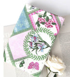 韓国製花柄ガーデン柄生地 ハーフヤード / 45 x 140cm 18" x 55"、コットンリネン