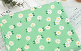 かわいいデイジーの花柄生地、韓国製花柄生地(半ヤード)
