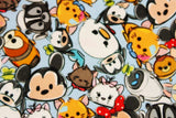 Disney Tsum Tsum Cotton Fabric printed in Korea by the Half Yard