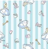 Alice in Wonderland Stripe Fabric made in Korea by the Half Yard