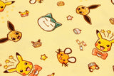 Pocket Monster, Pokemon,Pikachu Snorlax Eevee Dedenne Licensed Fabric made in Korea by the Half Yard