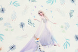 韓国でプリントされたディズニー アナと雪の女王 エルサ アンナ 生地 半ヤード