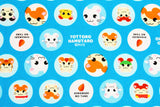 Hamtaro Tottoko Hamutaro Character Cotton Fabric made in Japan by the Half Yard