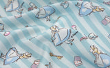 Alice in Wonderland Stripe Fabric made in Korea by the Half Yard