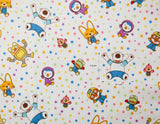 Penguin Pororo, Crong, Eddy, Loopy, Petty Korean Anime Character Fabric made in Korea by the Half Yard