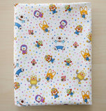 Penguin Pororo, Crong, Eddy, Loopy, Petty Korean Anime Character Fabric made in Korea by the Half Yard