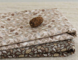 Pine Cones Spruce Cones Pine Leaves Branch patterned Fabric made in Korea by the Half Yard