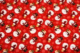 Flannel Gnomies Snowman Christmas Winter Fabric by Shelly Comiskey for Henry Glass Fabrics by the Half Yard