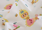 HoneyBee Penguin Pororo, Crong, Eddy, Loopy, Petty Korean Anime Character Fabric made in Korea, Half Yard