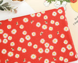 デイジーフラワー、ハニービー、花柄生地、韓国製、半ヤード単位