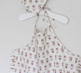 韓国製の猫プリント生地(半ヤード単位)