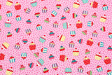 カップケーキプリント生地 ブラザーシスターデザインスタジオ ハーフヤード