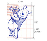 くまのプーさんキャラクター抗菌コットン生地(韓国製、半ヤード単位)