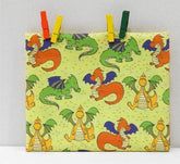 かわいいドラゴン柄生地、かわいい、子供用、裁縫、キルト、韓国製、ハーフヤード