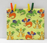 かわいいドラゴン柄生地、かわいい、子供用、裁縫、キルト、韓国製、ハーフヤード