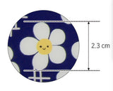 スマイルデイジーフラワー花柄生地(韓国製、半ヤード単位)