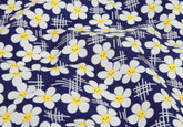 スマイルデイジーフラワー花柄生地(韓国製、半ヤード単位)