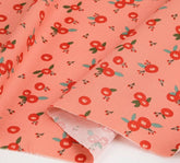 Camellia Flowers Patterned Fabric made in Korea by Half Yard