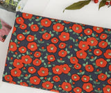 Camellia Flowers Patterned Fabric made in Korea by Half Yard