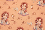 韓国でプリントされたディズニープリンセスベルバード生地(半ヤード単位)