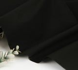 Black Color Solid Fabric Combed Cotton made in Korea by Half Yard