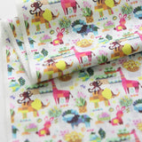 韓国製のモザイク動物柄生地(半ヤード単位)